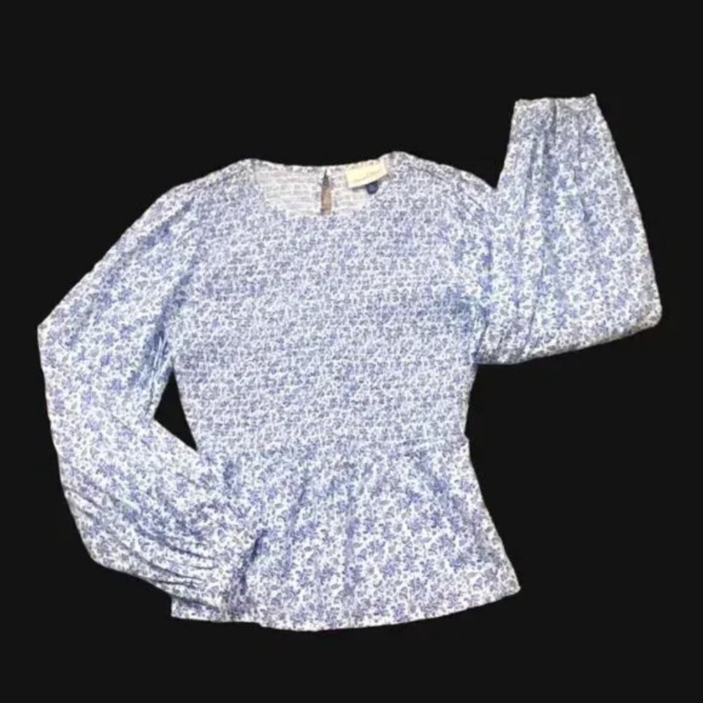 Universal Thread Navy Floral Puff Sleeve Blouse – Women’s XS (NWOT)